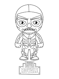 Fortnite battle royale coloring page raven have a time to. Chibi Skull Trooper From Fortnite Coloring Pages Chibi Coloring Pages Coloring Pages For Kids And Adults