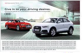 Audi Car Give In To Your Drving Desires Ad Deccan Chronicle Hyderabad 11 08 2017 Audi Cars Car Advertising Audi