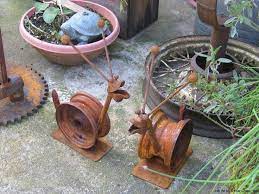 Garden Snails Made From Junk Scrap Metal Art Yard Art Metal Yard Art