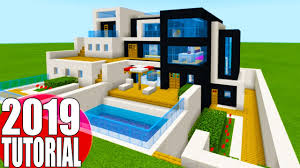 In this tutorial i show you how to make a modern hotel for your minecraft city! Minecraft Tutorial How To Make A The Ultimate Modern House 2019 2 2019 Modern House Tutorial Youtube
