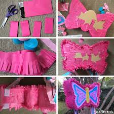 Pinata body made with cardboard. Diy Butterfly Pinata The Craft Train
