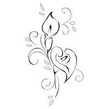 Calla Lily Tattoo Stencil Mirrored Calla Lily Tattoos Lily Tattoo Tattoo Stencils