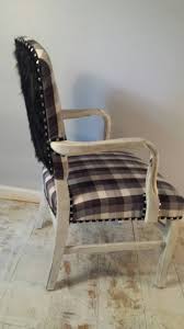 Black And White Plaid Accent Chairs Black And White Buffalo Plaid Accent Chair Faux Grizzlie Fur Back Dog Collar Trim Black And White White Buffalo Plaid