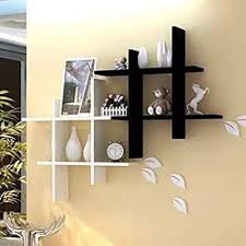 Put a statement wall to work with floating glass shelves. Artology Floating Shelf Wall Shelf Storage Shelf Decoration Shelf Multicolour Set Of 2 Amazon In Furniture