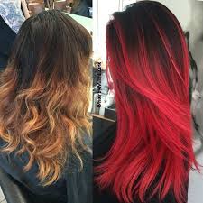 If you are the one with adorable round face then the hairstyles that you have been searching for so long are here for you to get. Ombre Black And Red Hair Styles Novocom Top