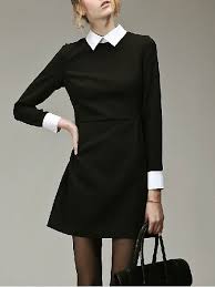 Pin By Lulu Esterhuizen On Wedding Dress Collar Dresses Outfit Fashion Black Dress White Collar