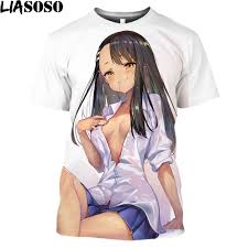 Anime Don't Toy With Me Miss Nagatoro T Shirt Harajuku Summer Short Sleeve  Oversized T