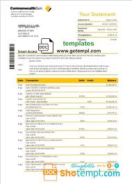 Commonwealth bank of australia engages in the provision of banking and financial services. Australia Commonwealth Bank Statement Template In Word And Pdf Format Good For Address Prove Statement Template Bank Statement Commonwealth Bank