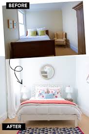 I want to come visit and check out the rest of your home and decor (she said creepily) = ). Modern Eclectic Bedroom Before And After At Home In Love Small Bedroom Makeover Bedroom Makeover Before And After Bedroom Makeover