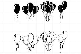 Download Balloon Svg Silhouettes Balloon Svg Cut Files 894629 Cut Files Design Bundles