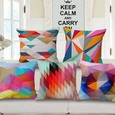 Bright colors art & collectibles. Geometric Cushion Cover Colorful Sofa Couch Throw Pillow Case Modern Bright Colors Home Decor Almofada Decorative Cojines Cushion Cover Throw Pillow Casescouch Throw Aliexpress