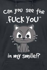 Can You See The Fuck You In My Smile!? | Tierisch Felpa con cappuccio | EMP