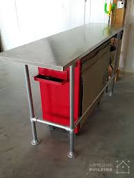 Workbenches are typically flat surfaces and are rectangular. How To Build A Garage Workbench Simplified Building