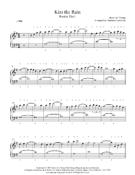 We review every single score that is available on our platform, to make sure you only get flawless music to play. Kiss The Rain By Yiruma Piano Sheet Music Rookie Level