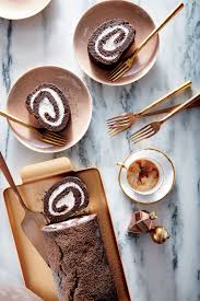 Chocolate Yule Log We Ve Managed To Transform Naughty Into Nice With This Rich Dark Chocolate Spo Chocolate Yule Log Healthy Christmas Baking Yule Log Recipe