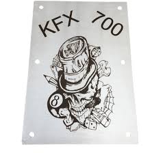 Fox racing aufkleber aufkleber # 1. Warnschilder Totenkopf Joker T3 Fur Kawasaki Kfx 700