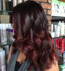 Black Hair With Burgundy And Maroon Balayage Wine Hair Wine Hair Color Burgundy Hair