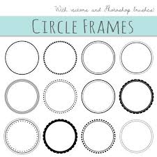 12 Digital Scrapbook Frames Circle Clip Art By Thepenandbrush 5 00 Scrapbook Frames Clip Art Frame Clipart