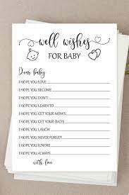 Well Wishes For Baby Classic Baby Shower Wishes For Baby Etsy Christian Baby Shower Wishes For Baby Baby Girl Games
