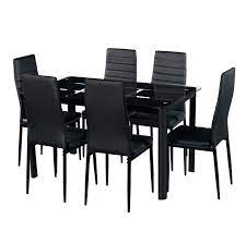 ( 3.5 ) out of 5 stars 287 ratings , based on 287 reviews current price $152.98 $ 152. Cheap Modern 6 Seater Black Tempered Glass Dining Table Set For Home Dining Room Use Buy High Quality Plastic Restaurant Chairs Cheap Modern Dining Chairs Studded Dining Chair Plastic Durable Restaurant Chairs Transparent Dining Chair