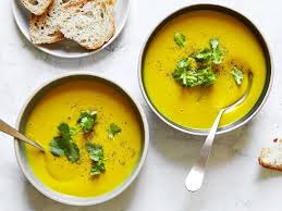 Spicy Coconut Pumpkin Soup Epicurious In 2020 Pumpkin Soup Cooking Pumpkin