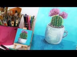 .and i need to make the cactus green chicken, but after an hour of digging around online i cant find anything on how to get it. Canvas Giveaway And Acrylic Painting Cactus Tutorial The Frugal Crafter Blog