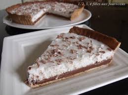 Tarte Au Chocolat Et Mousse A La Noix De Coco 1 2 3 4 Filles Aux Fourneaux Mousse Noix De Coco Tarte Au Chocolat Recette