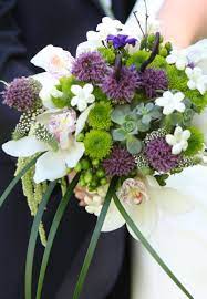 Succulents Allium Grass Stephanotis Bouquets Flowers Purple Flower Bouquet Natural Bouquet Wedding Bridesmaid Flowers