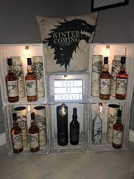 Whiskey is taking a leap forward in technology via smart connected bottles which can push you information at the tap of your smartphone. Game Of Thrones Whiskey Display Ideen
