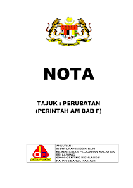 Perintah am bab f : Pdf Perintah Am Bab F Perubatan Pengetua Smk Raja Lumu Academia Edu