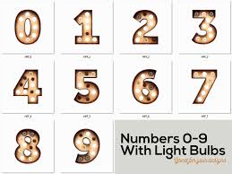 free marquee light bulbs 3d numbers by deeezy on dribbble