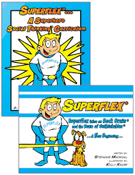 English word for education with icons flat design. Socialthinking Superflex A Superhero Social Thinking Curriculum Package Two Book Set
