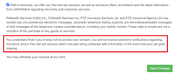 We did not find results for: This Pet Insurance And Microchipping Company Bundles Promotional Contacts With Potentially Life Saving Features If You Opt Out Of The Marketing Emails Calls Etc They Won T Contact You In The Event Your Pet Is Missing