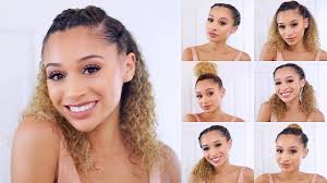 Medium curly hairstyles for women can easily embrace fun braided elements or be adorned with cute hair accessories. 7 Easy Spring Summer Hairstyles For Curly Hair Youtube