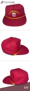 Vintage 90s Pizza Hut Carryout Pink Snapback Usa Pizza Hut Pizza Pictures Pizza Cartoon