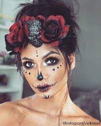 Dia De Los Muertos Halloween Makeup Day Of The Dead Fantasias Halloween Trajes De Halloween Looks Halloween