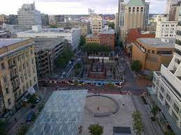 The hotel lobby was nice, and the staff was helpful. View Towards Director Park Picture Of Paramount Hotel Portland Tripadvisor