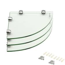 This sleek and stylish 3 tier clear glass corner shelf kit has a beautifully simple modern design, with clear glass supported by silver brackets. Harbour Housewares Glass Corner Bathroom Bedroom Shelf 200x200mm Pack Of 3 Buy Online In Botswana At Botswana Desertcart Com Productid 49726283