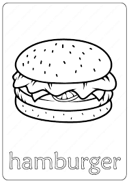 Free printable hamburger coloring pages for kids of all ages. Free Printable Hamburger Outline Coloring Page