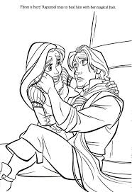 We do not intend to infringe any legitimate intellectual. Rapunzel Heal Flynn With Her Hair Coloring Page Kids Play Color