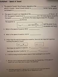 Finding the characteristics of a sinusoidal wave. Solved Worksheet Speed Of Sound 1 The Speed Of Sound Chegg Com