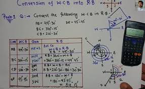 Converting Whole Circle Bearing To Quadrant Bearing