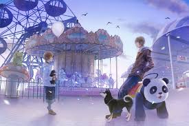 Rooftop Amusement Park Amusement Park Animation Art Cute Art