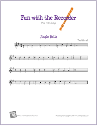 Free sheet music at your convenience this section is a wonderful place to find sheet music from all types of artists. Jingle Bells Free Beginner Soprano Recorder Sheet Music