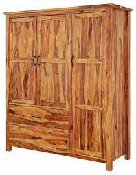 See more ideas about wood wardrobe, wooden wardrobe, wardrobe closet. Sheffield Rustic Solid Wood Large Bedroom Wardrobe Armoire With Drawer Rustic Armoires And Wardrobes By Sierra Living Concepts Houzz