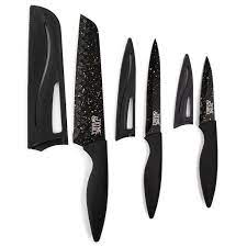 Thyme Table Non Stick Coated High Carbon Stainlless Steel Speckled Kitchen Knives 3 Piece Set Walmart Com Walmart Com
