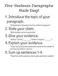 They may say that a paragraph should be 100 to 200 words long, or be no more than five or six sentences. Five Sentence Paragraphs Made Easy Interactive Writing Argumentative Text Sentences