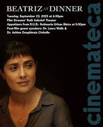 🎉 Our 9th biennial Cinemateca Film Series with our partners @filmstreams,  continues TOMORROW, Tuesday, September 23 at 6:30PM with BEATRIZ AT DINNER  🇺🇸🎬 ✨ Join us for: 🌮 Pre-film appetizers from @rub_omaha