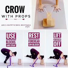 Dj Happyvibes On Crow With A Little Help Hey There All You Beautiful People Today We Are Practicing Crow Pose Yoga Tutorial Easy Yoga Poses Crow Pose