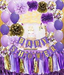 Qian S Party Purple Gold Baby Shower Decorations Purple And Gold Princess Birthday Party Decorations Purple Princess Baby Shower Confetti Purple Gold Party Decor Buy Online In Romania At Desertcart 155563327